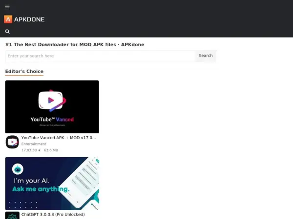 1 The Best Downloader for MOD APK files - APKdone