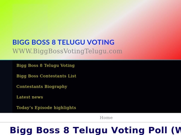 biggbossvotingtelugu.com