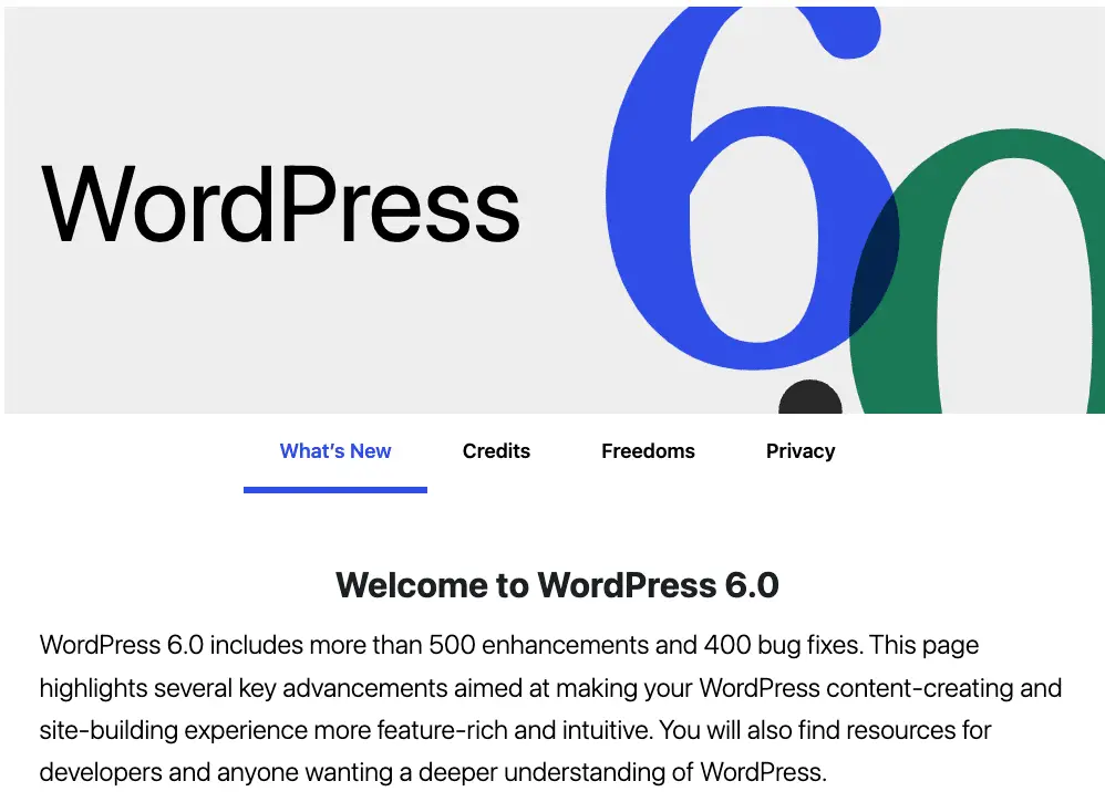 WordPress 6 - What's new, Exciting Features and more 1