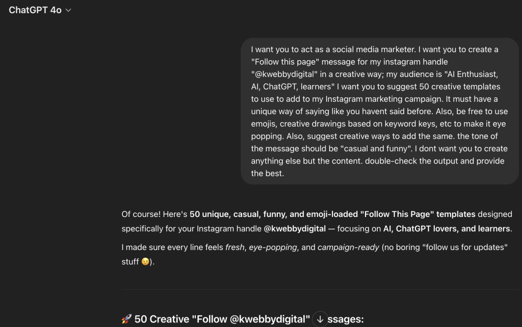 How to Say “Follow this Page” on Instagram for More Followers 29 Use ChatGPT to Customize “Follow This Page” Message