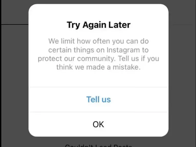 7 Ways to Fix “We Limit How Often You Can Do Certain Things on Instagram” Error 1