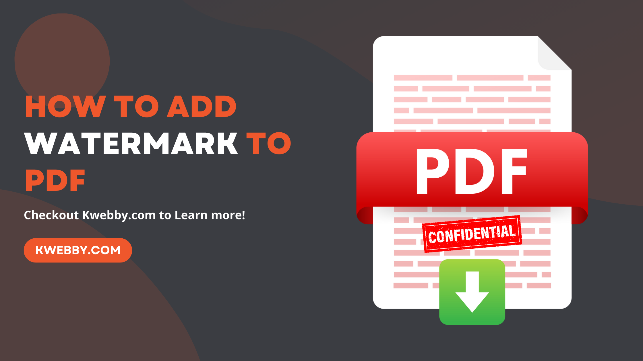 How to Add Watermark to PDF