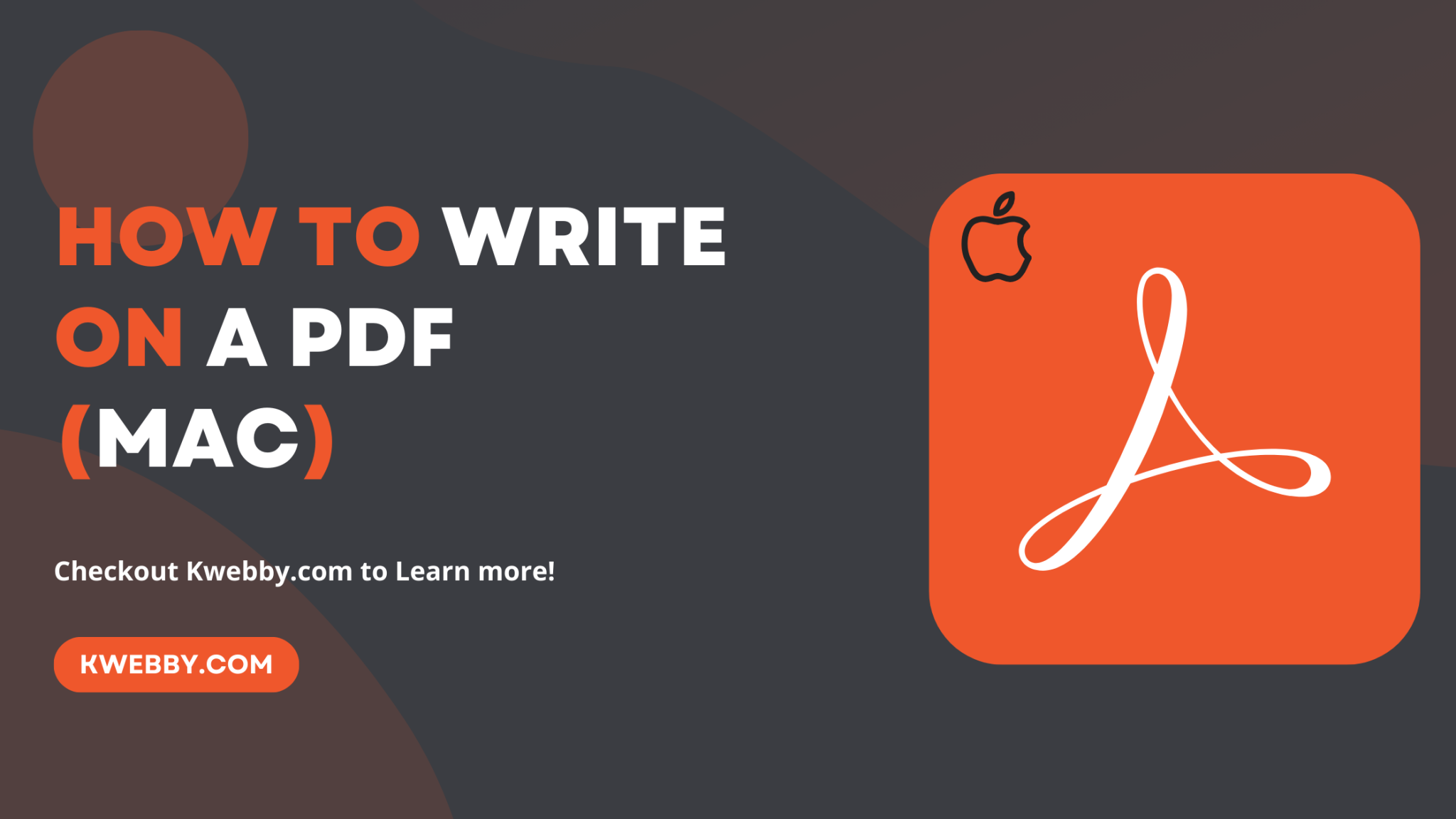 How To Write, Add Text On PDF On A MAC Kwebby