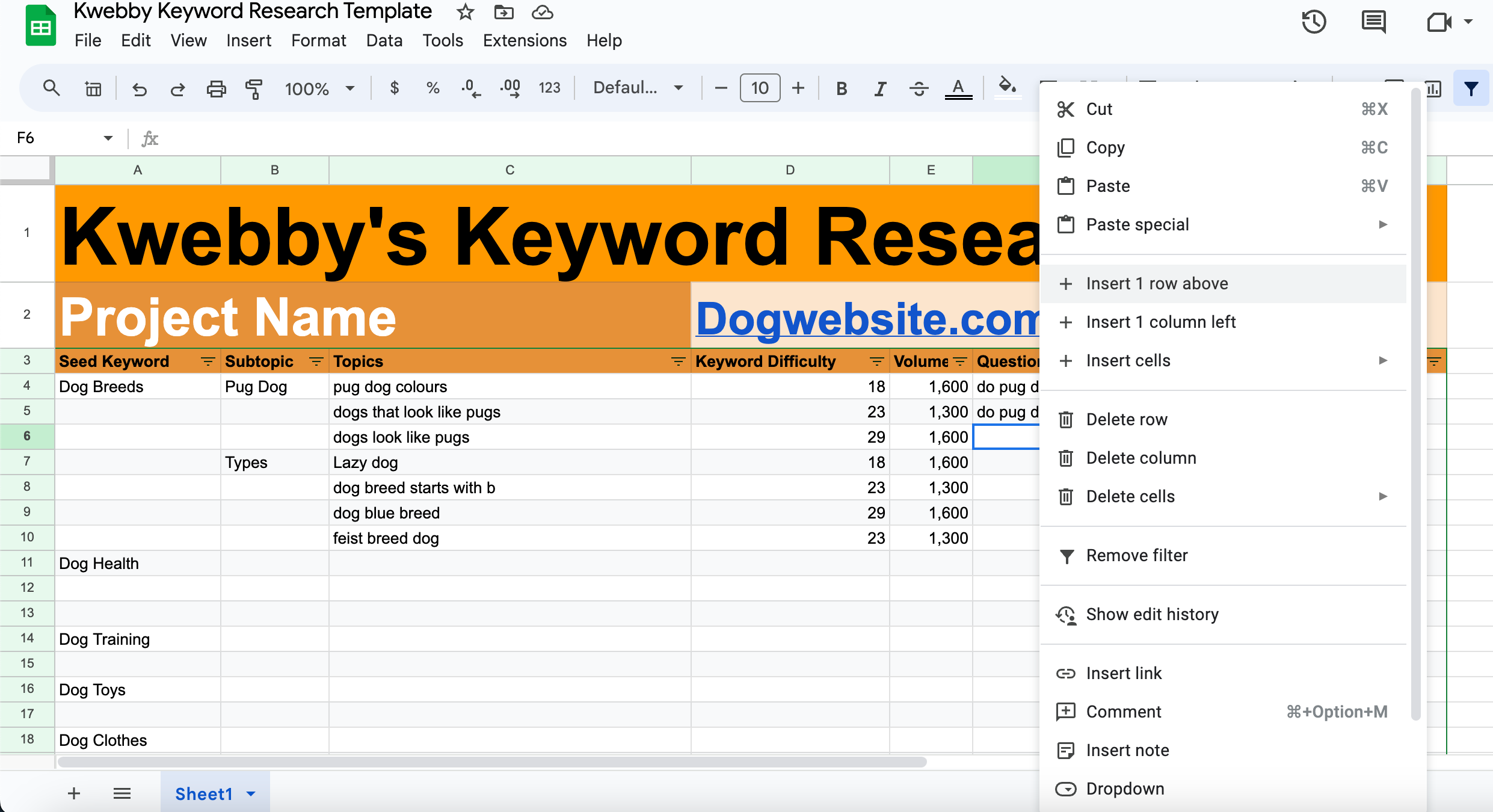 How to do Keyword Research for New Sites to Get 100k Traffic (Template Inside) 12