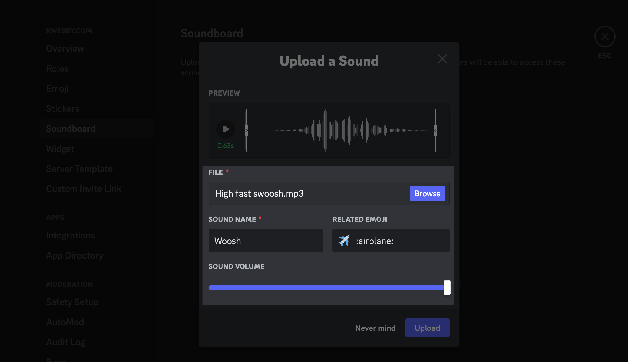 How to add a sound to the discord soundboard in 2 Clicks 5