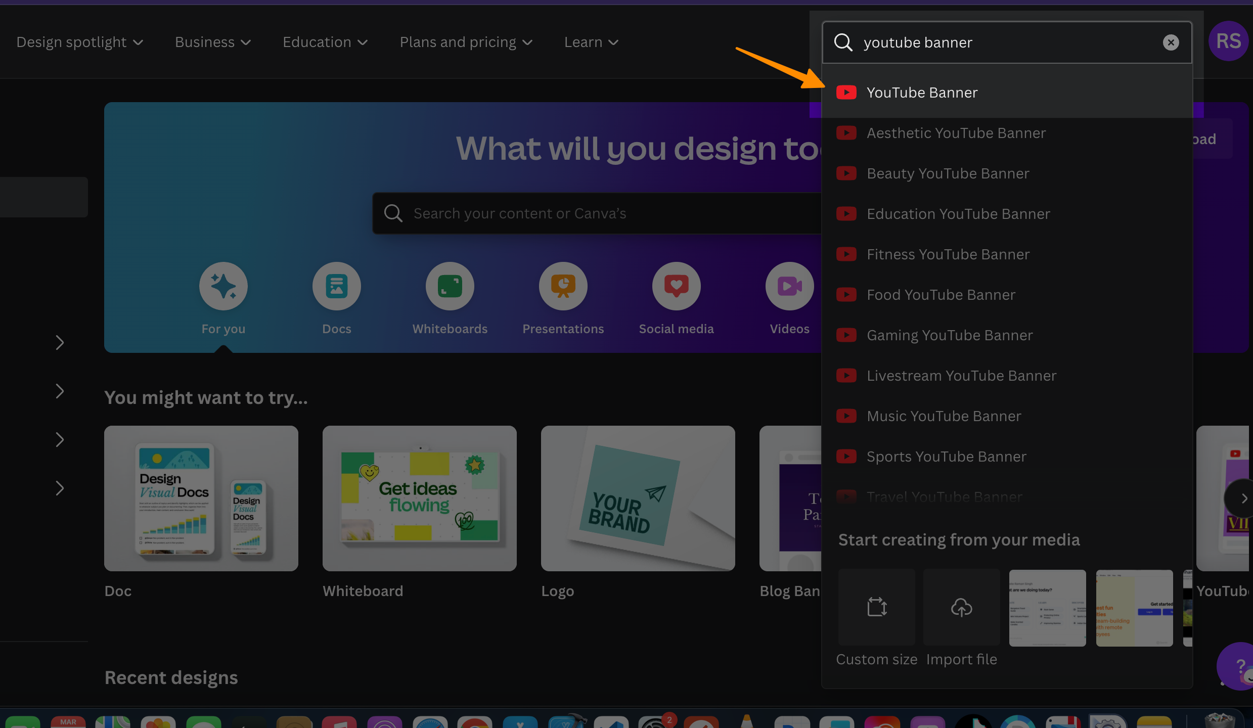 How to Make a YouTube Banner on Canva 2