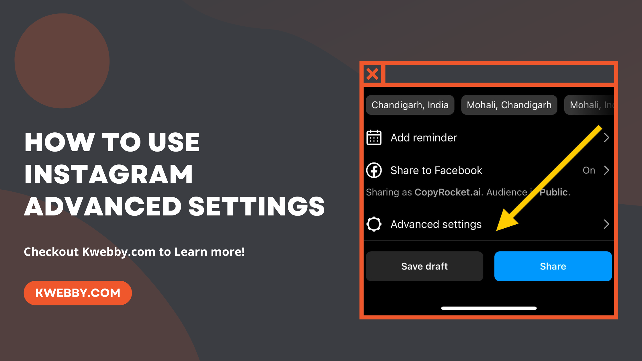 How to use Instagram Advanced Settings