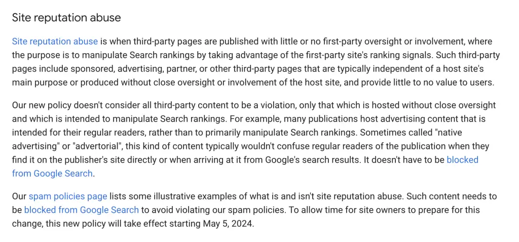 End of Parasite SEO - Google's New Spam Update 2024 6