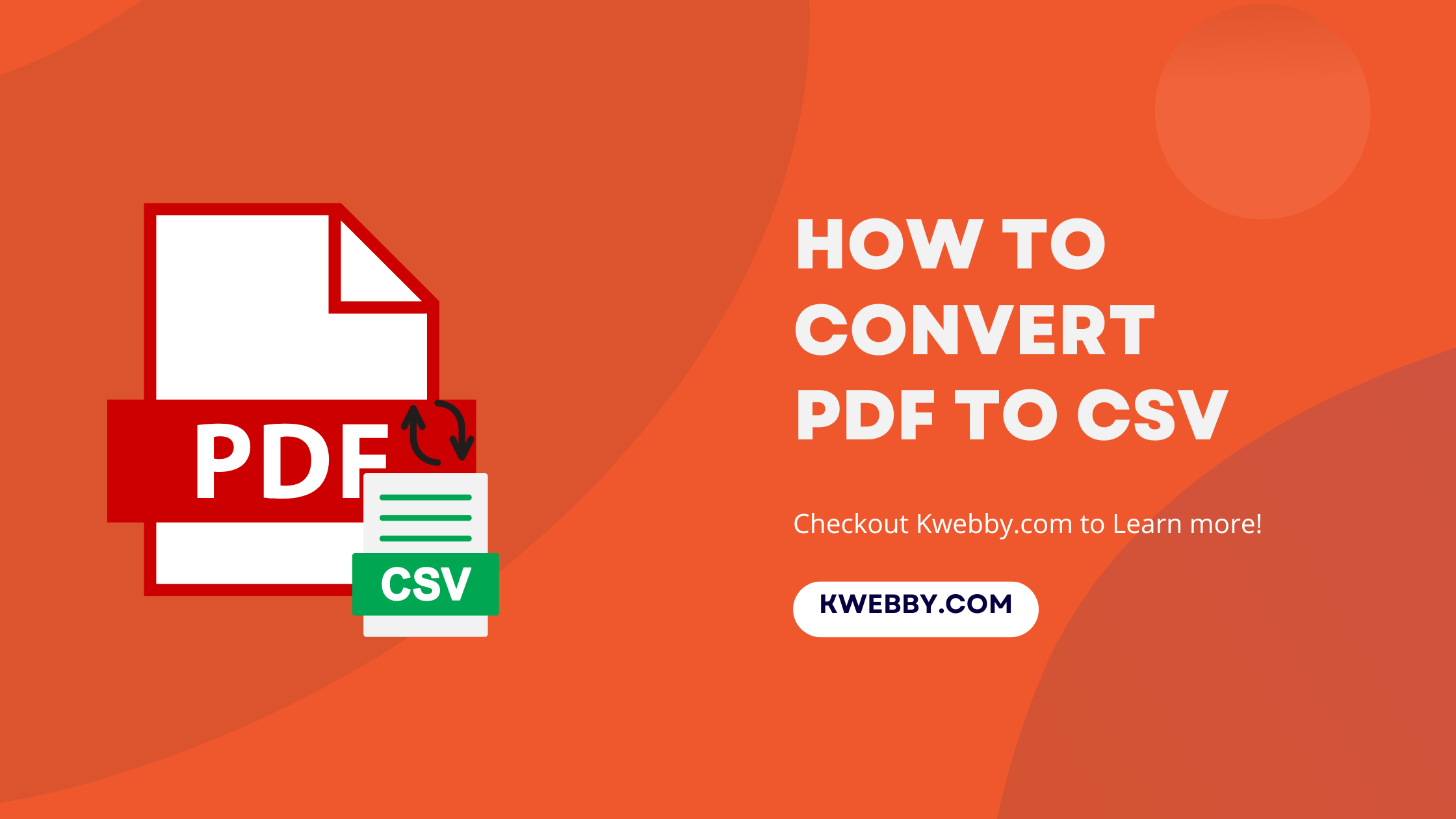 How to convert PDF to CSV