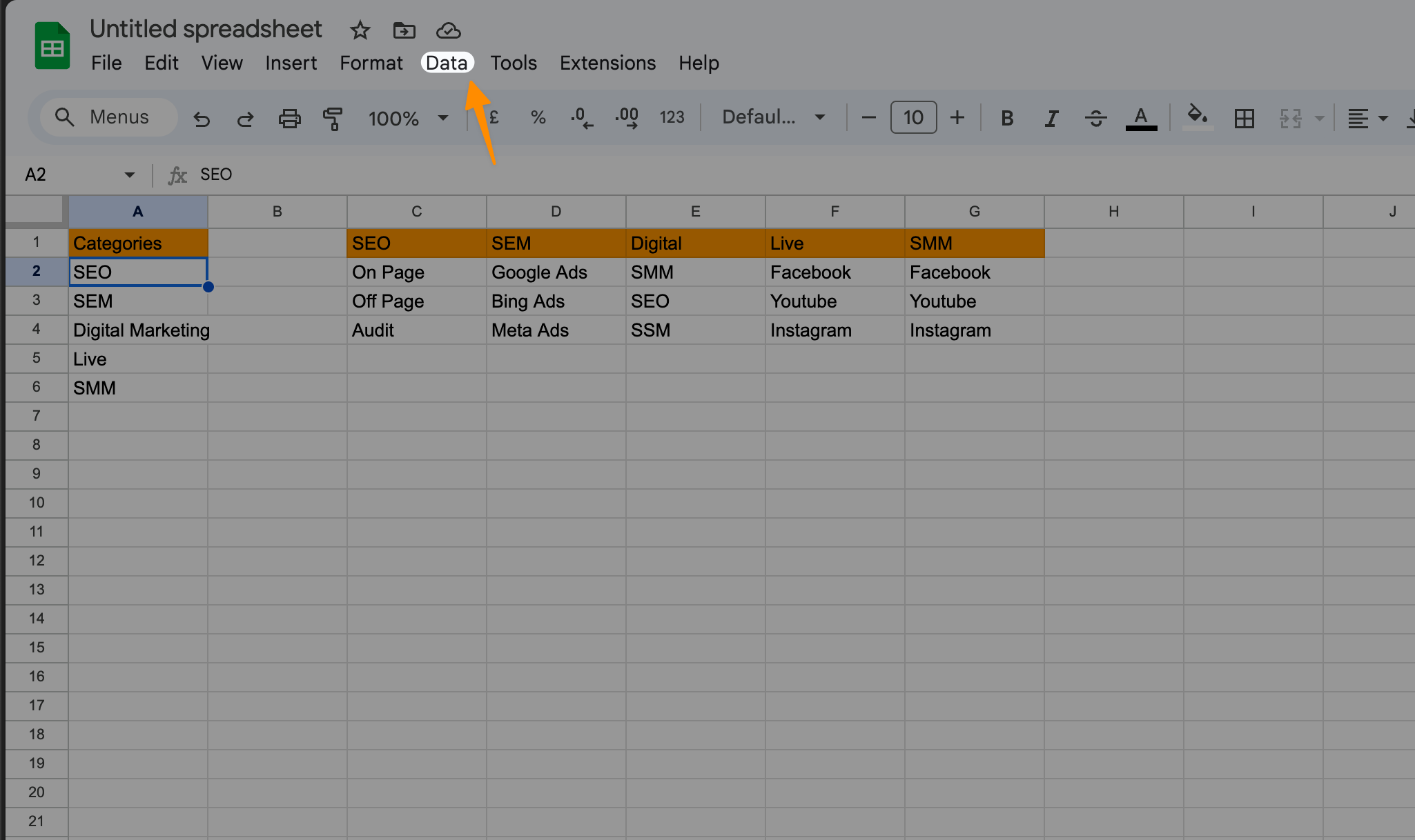 How to Create Categories in Google Sheets in Few Steps 5