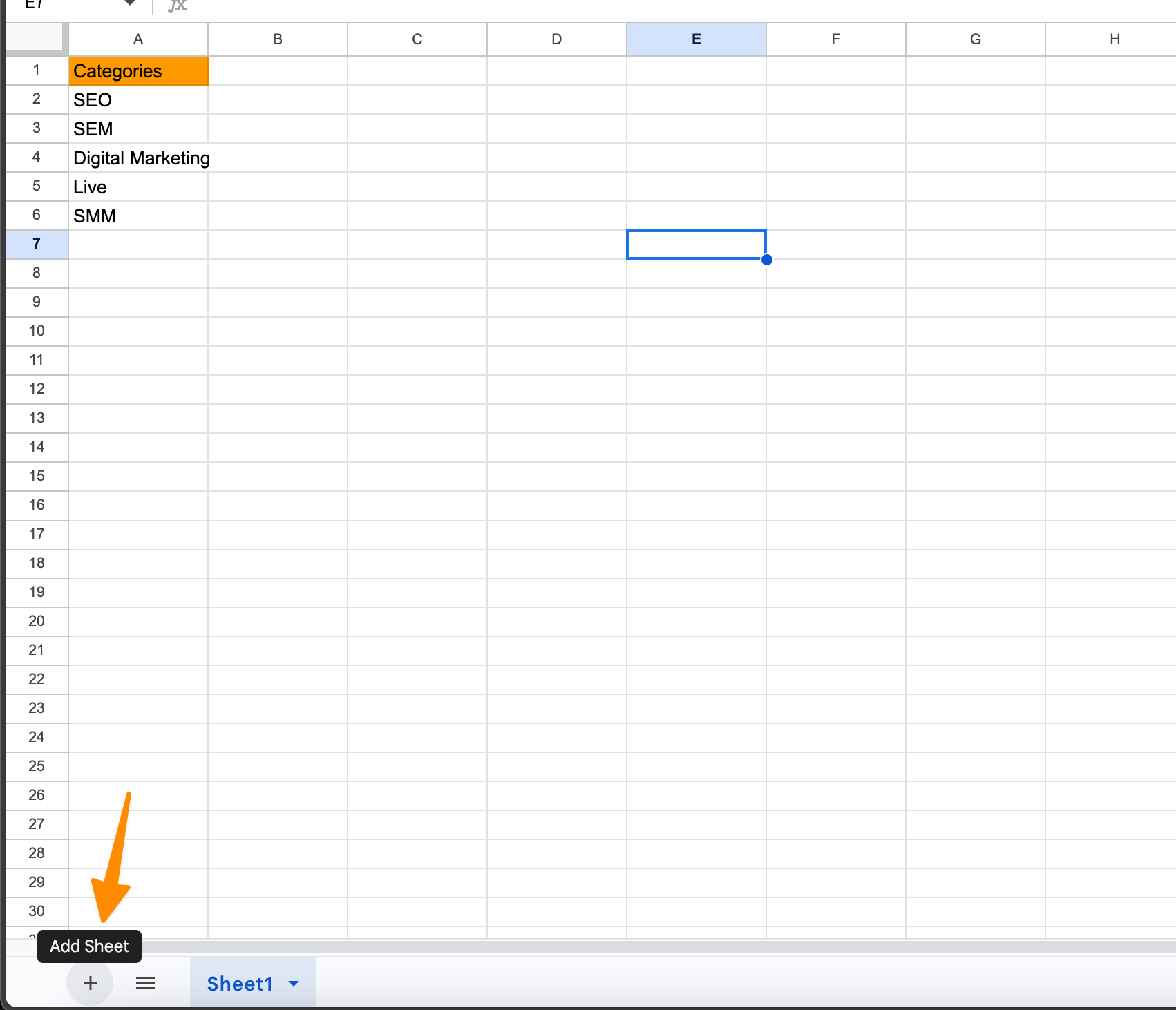 How to Create Categories in Google Sheets in Few Steps 3