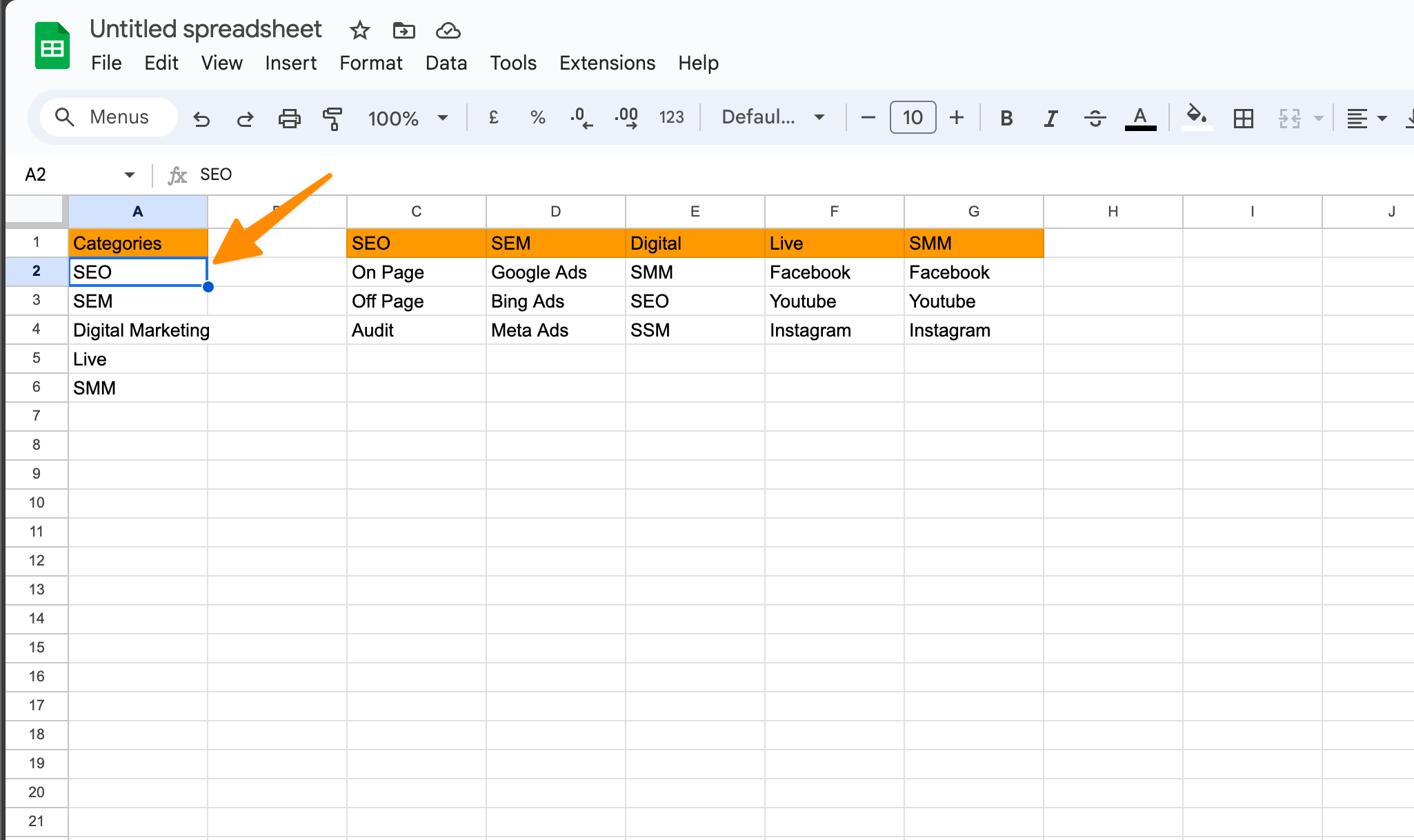 How to Create Categories in Google Sheets in Few Steps 4