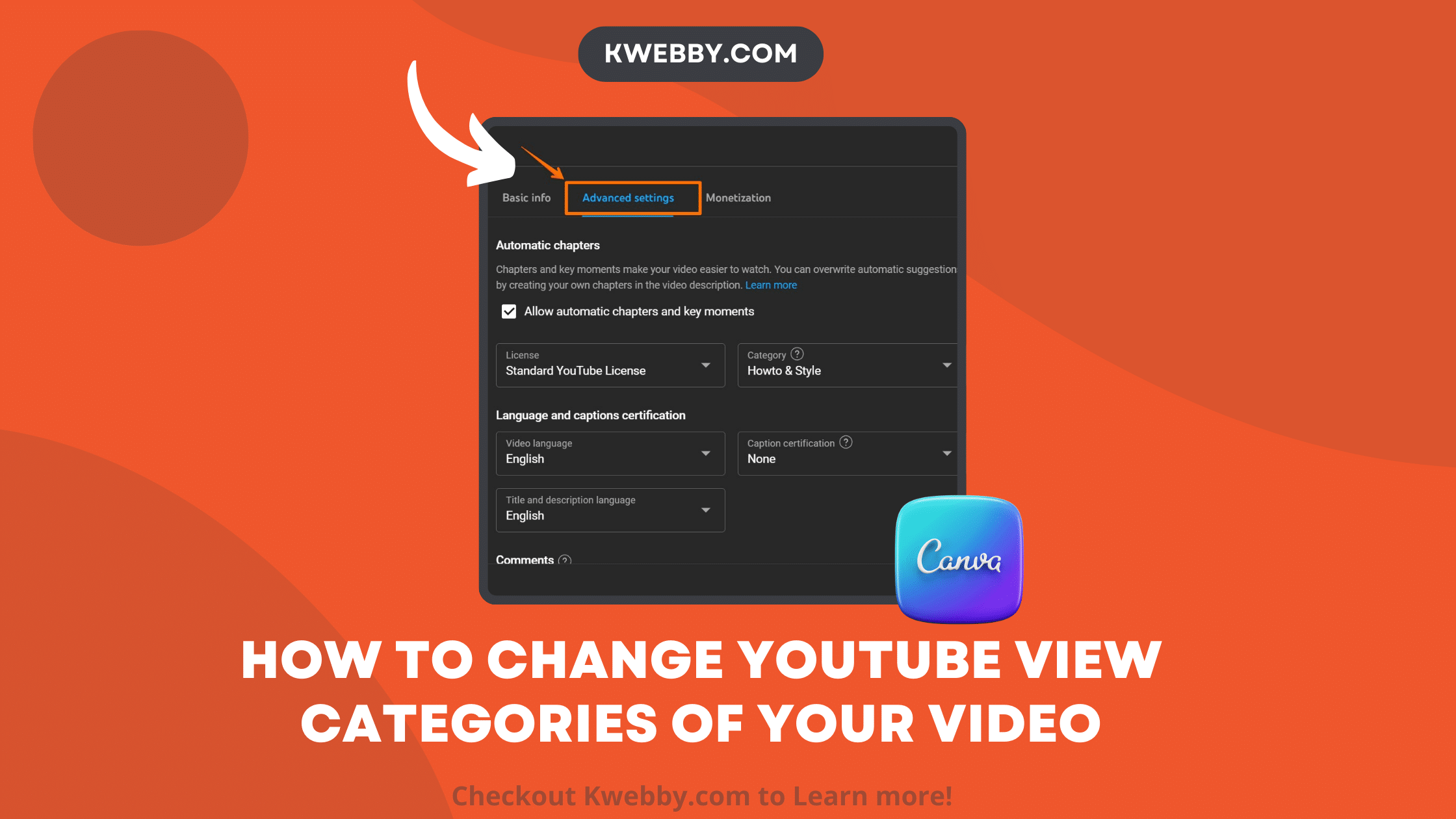 How to change YouTube view Categories of your Video