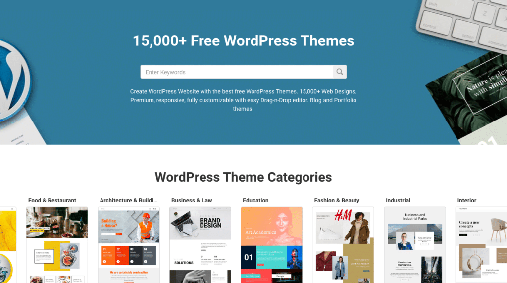 Get 25,000+ Best Free WordPress themes from these Resources 12