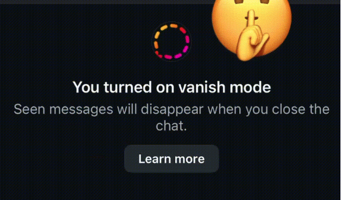 How to Use Instagram Vanish Mode (Dotted Circle Instagram DM) 3