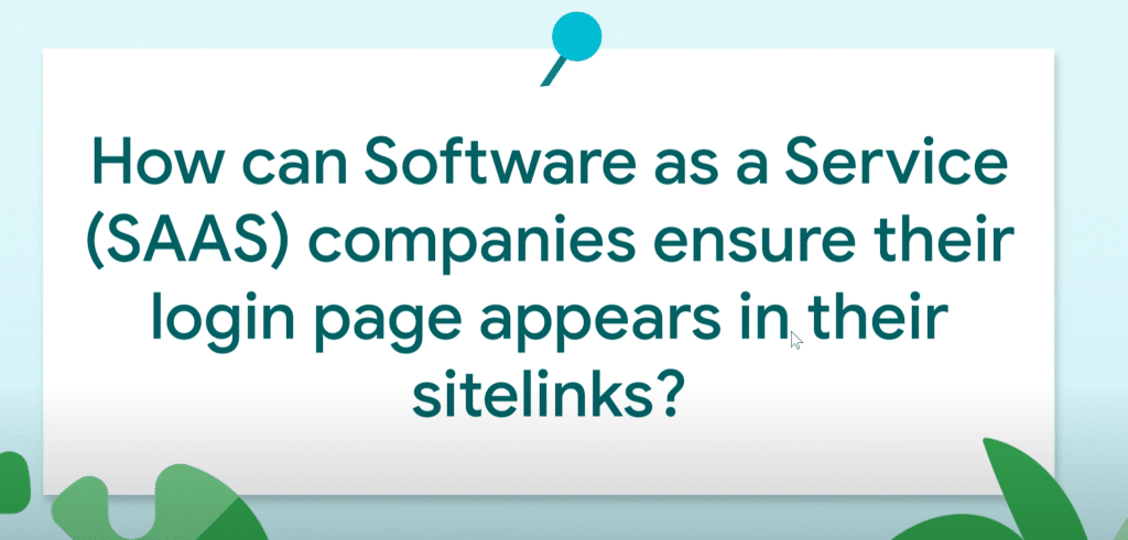 How do you get your login page in Sitelinks/Sitemap? Google Answers 2