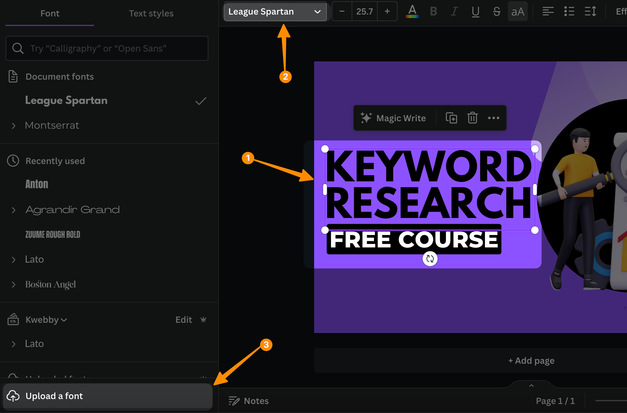 How to Add Fonts to Canva (2 Easy Methods) 3 How to Add Fonts to Canva (2 Easy Methods) 2