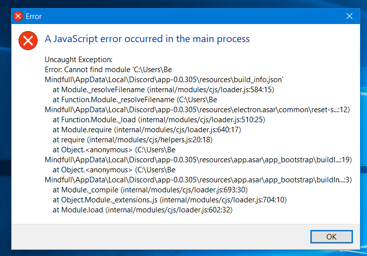 How to Fix "A JavaScript Error Occurred in the Main Process" Error on Discord 2