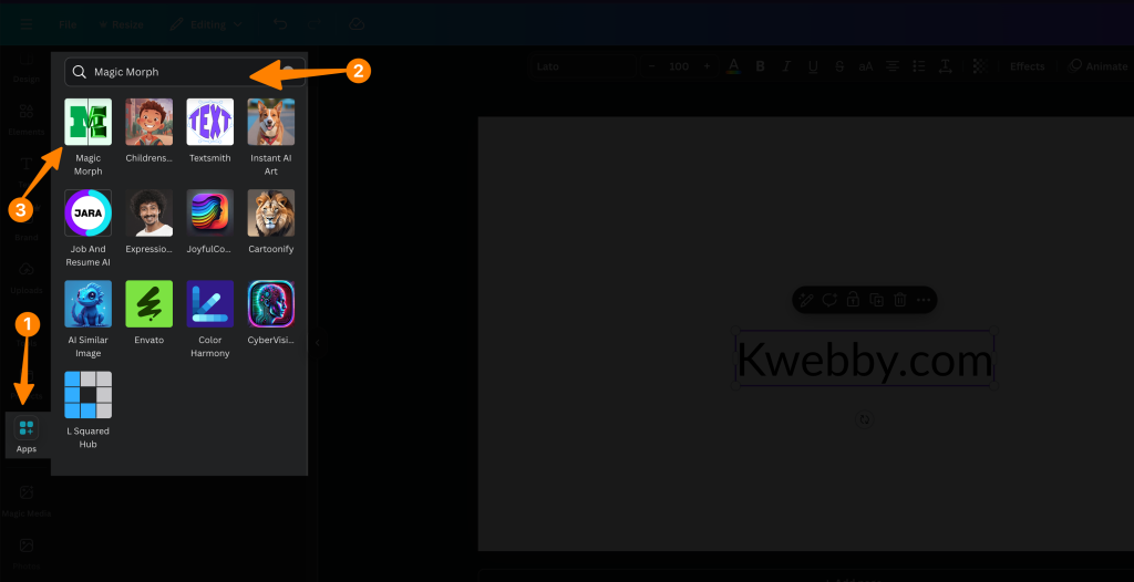 Access the Magic Morph Tool
