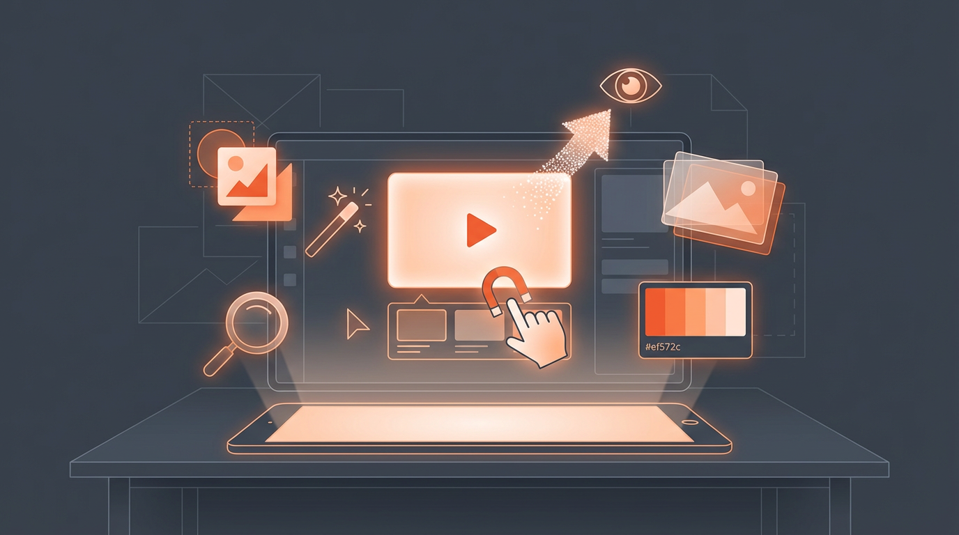 Top 10 Canva Tricks for Youtube Thumbnails featured graphic with bold text, Canva logo, and click-worthy thumbnail examples