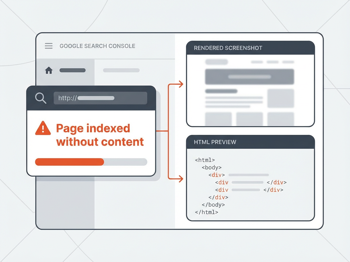 How to Fix “Page Indexed Without Content” in GSC (Steps)