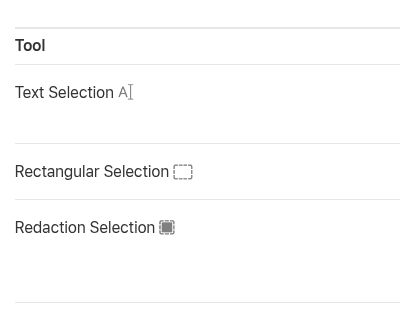 How to Redact a PDF: A Complete Sharing Workflow 3 Cropped Apple Preview documentation listing Text Selection, Rectangular Selection, and Redaction Selection as separate tools.